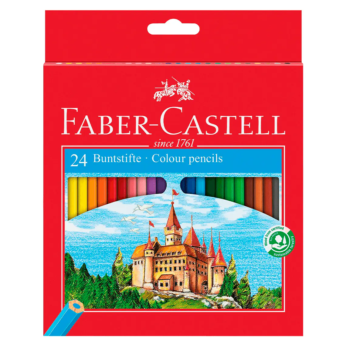 Lapices 24 Colores Largos Hexagonal Faber Castell 1