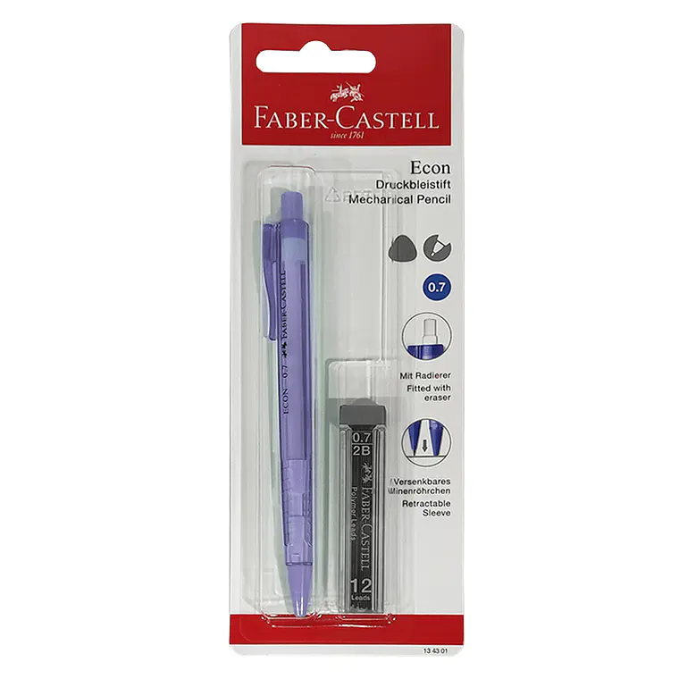 Set Portaminas 0,7 Mm + Minas Faber Castell 2