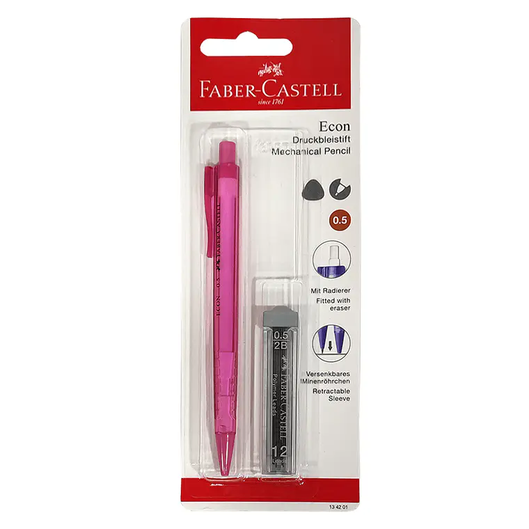 Set Portaminas 0,5 Mm + Minas Econ Faber Castell 1