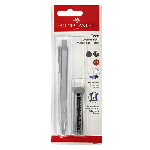 Set Portaminas 0,5 Mm + Minas Econ Faber Castell