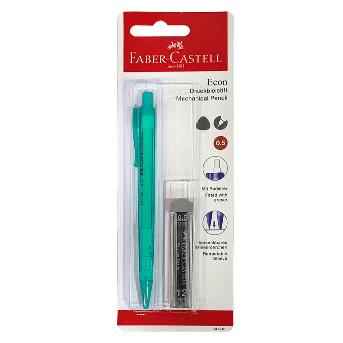 Set Portaminas 0,5 Mm + Minas Econ Faber Castell 3