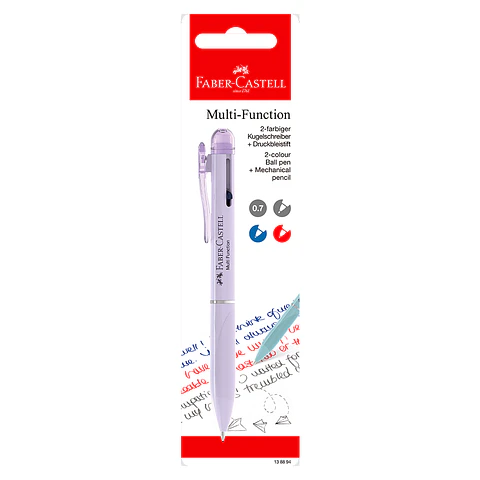 Portaminas Multifuncional 0,7 Mm + Boligrafo Azul-Rojo Faber Castell