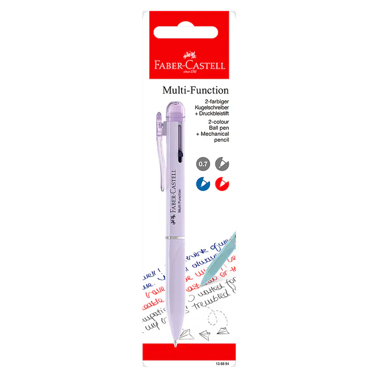 Portaminas Multifuncional 0,7 Mm + Boligrafo Azul-Rojo Faber Castell 1
