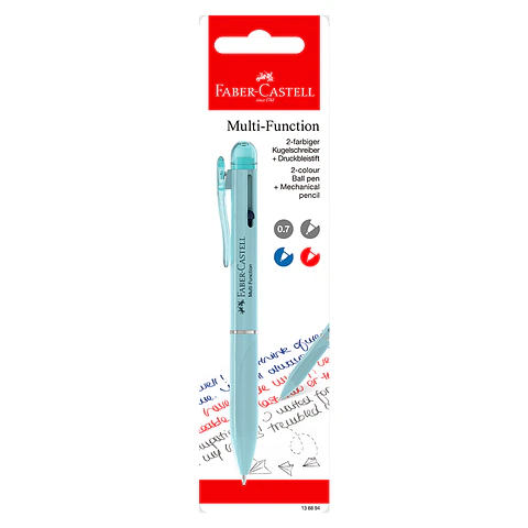 Portaminas Multifuncional 0,7 Mm + Boligrafo Azul-Rojo Faber Castell