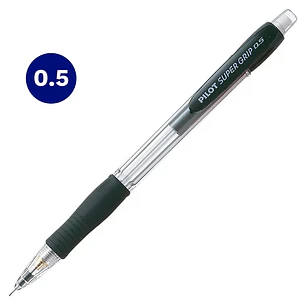 Portaminas Con Goma 0,5 Mm Retractil H185 Con Grip De Goma Negro Pilot