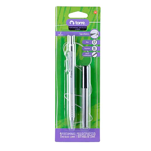 Set Portaminas Metalico 2,0 Mm + Minas Torre