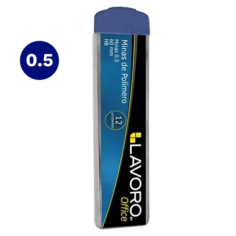 Minas Polimero 0,5 Mm 12 Unidades Lavoro