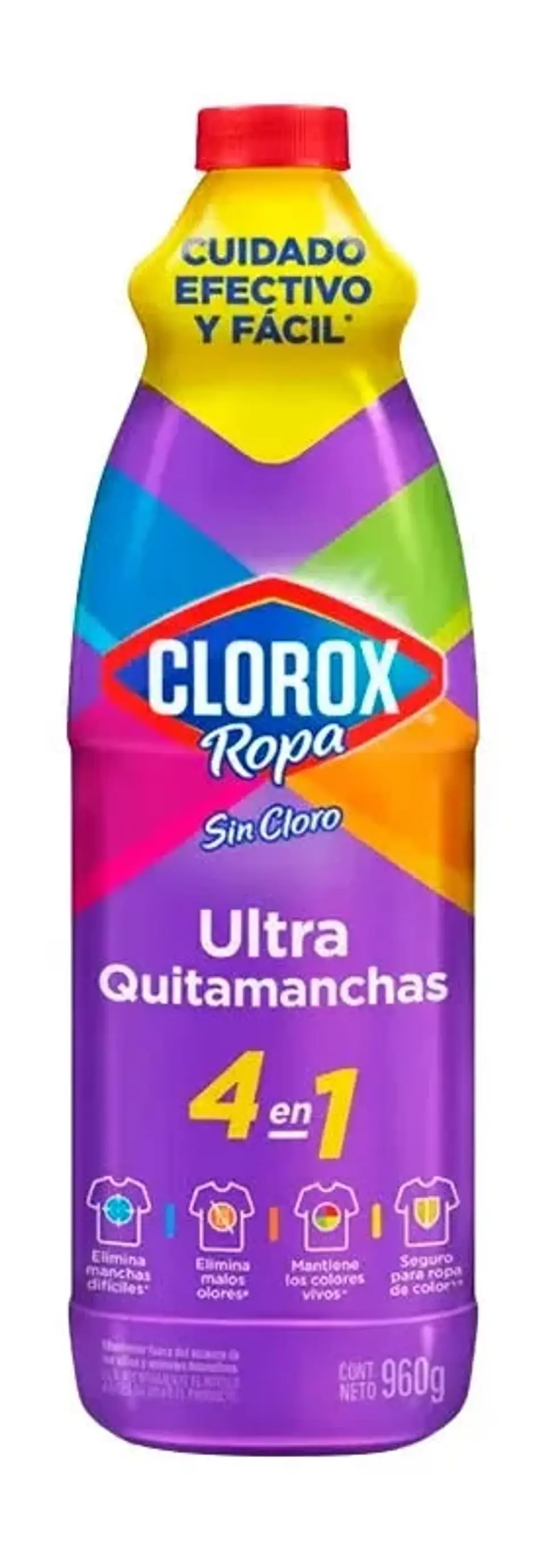 Quitamanchas ropa color líquido 4 en 1 960 g CLOROX 3