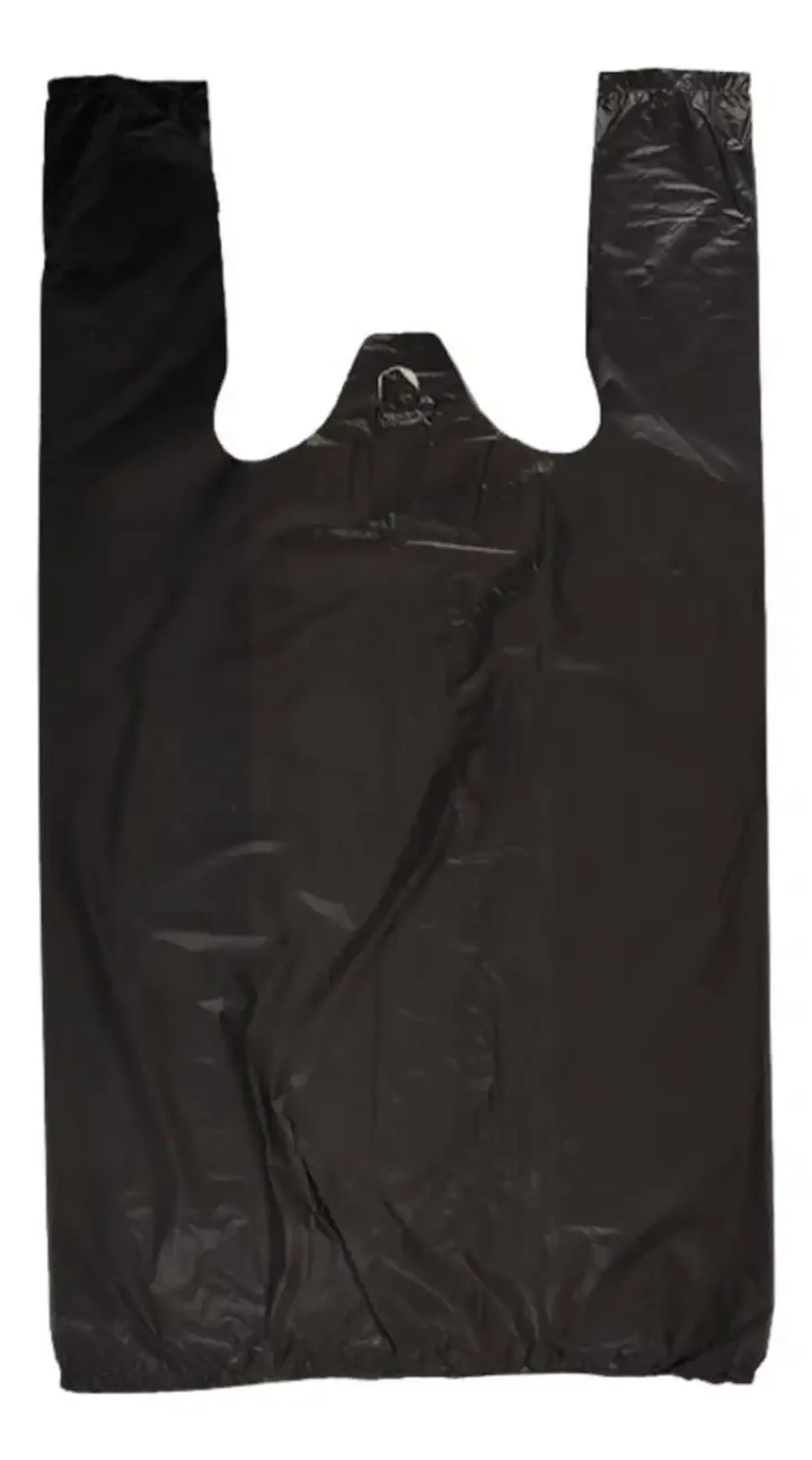 Bolsas Plasticas Negro/Blanco Tipo Camiseta 100 Unidades Varias Medidas 6