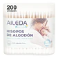 Cotonitos De Algodón Aileda 200 Unidades Varilla Madera - Miniatura 3