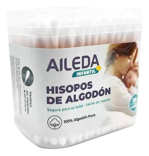 Cotonitos De Algodón Aileda 200 Unidades Varilla Madera