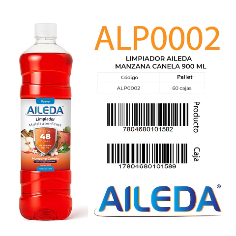 Limpiador Multisuperficies 900 Ml - Manzana Canela
