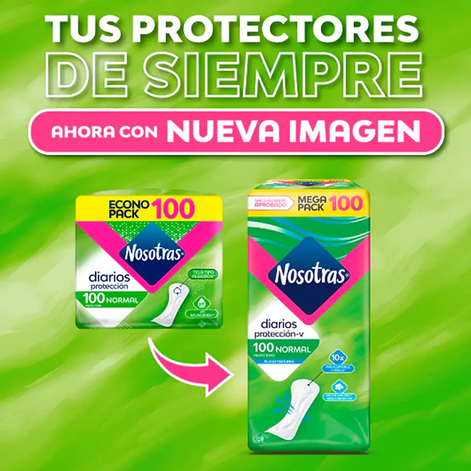 Nosotras Protector Diario Corto 100 Unidades 3