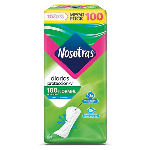 Nosotras Protector Diario Corto 100 Unidades