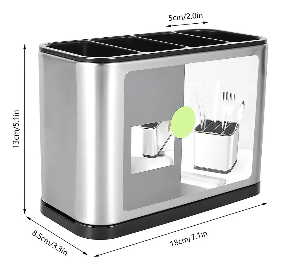 Escurridor De Cubiertos Utencilios Cocina Acero Inoxidable 3
