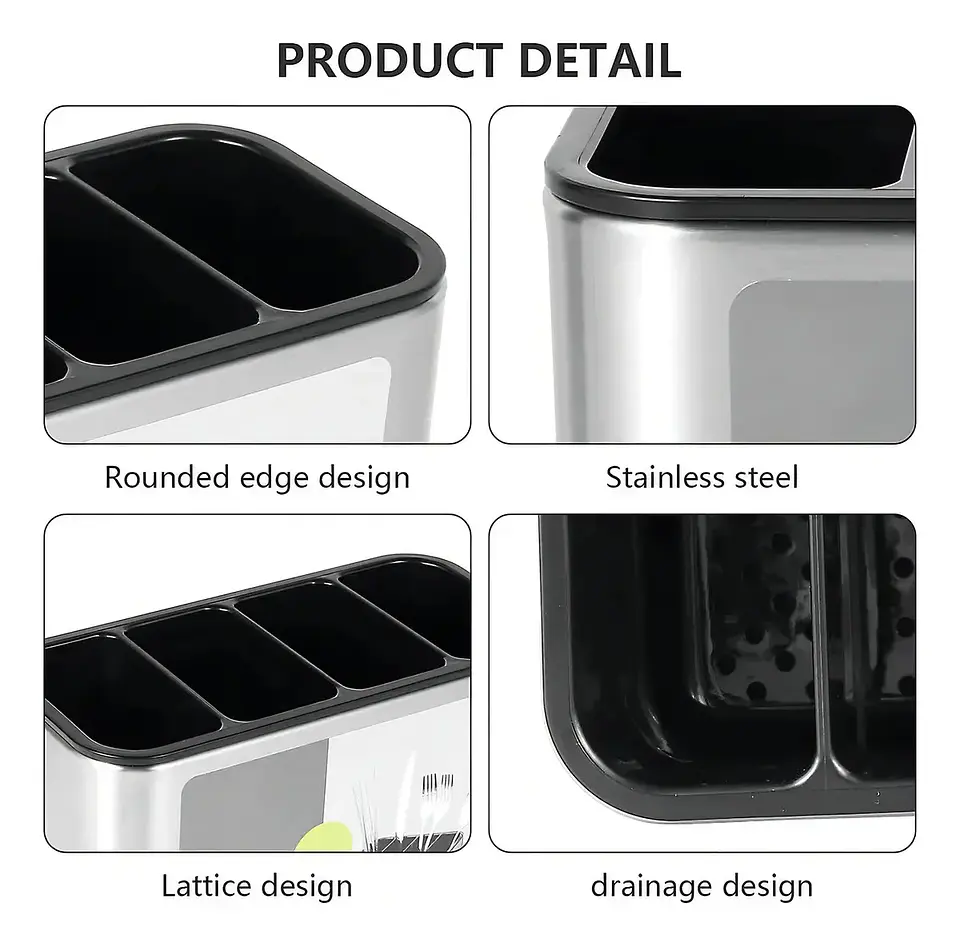 Escurridor De Cubiertos Utencilios Cocina Acero Inoxidable 5