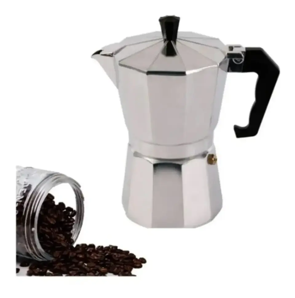 Cafetera Moka Kmt Style 6 Tazas en Aluminio 2