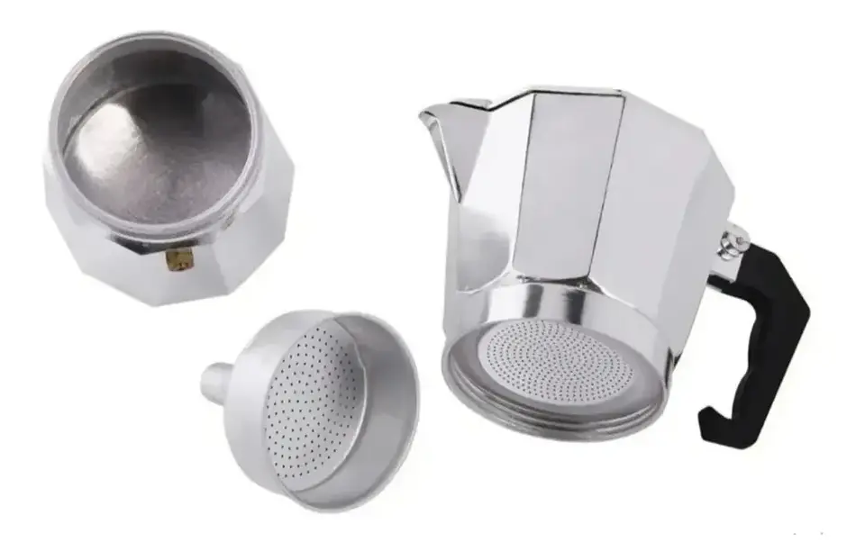 Cafetera Moka Kmt Style 6 Tazas en Aluminio 3