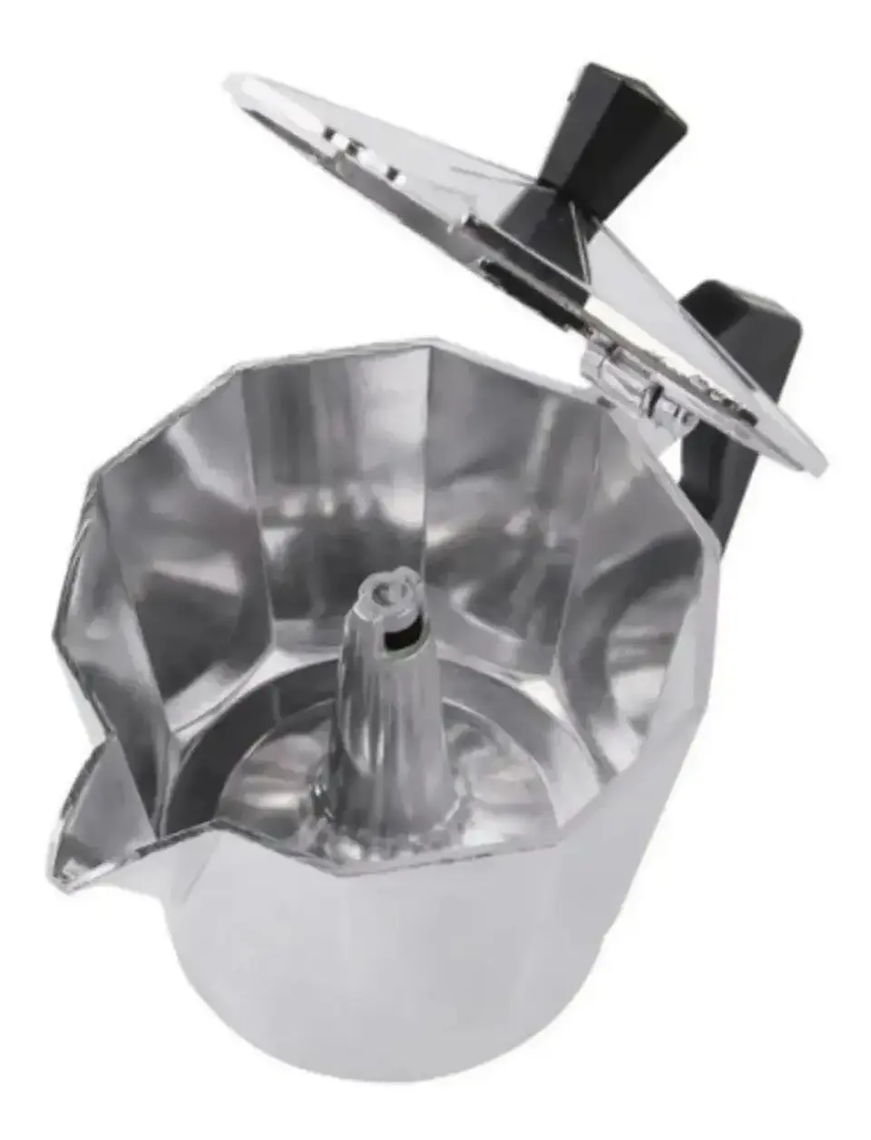 Cafetera Moka Kmt Style 6 Tazas en Aluminio 4