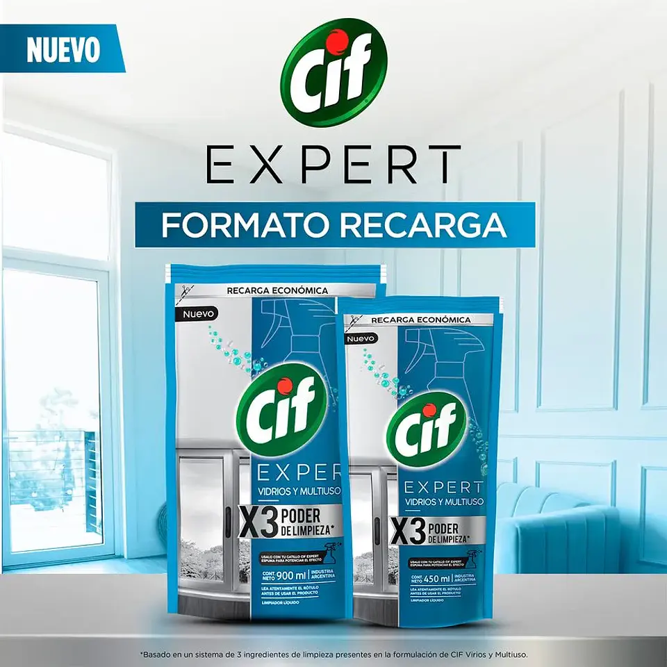 Limpiador Cif Expert Vidrios y Multiuso 450 ml 4