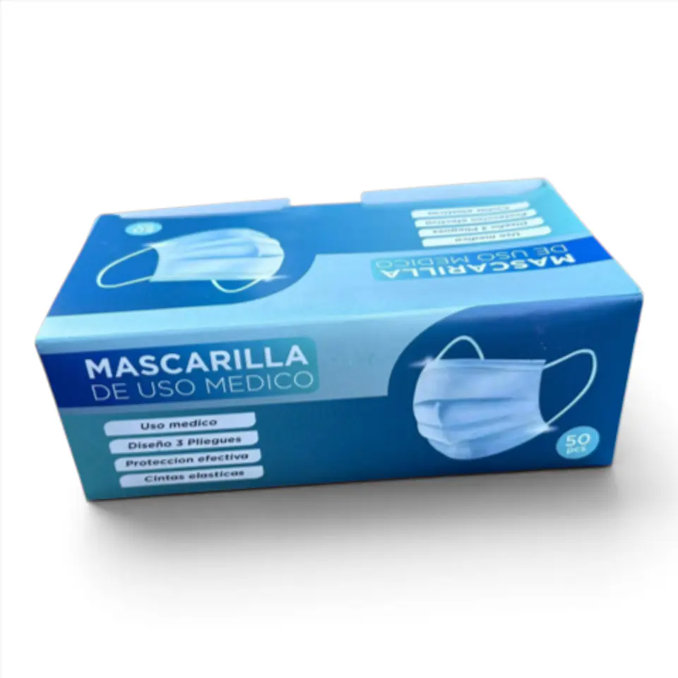 Caja de Mascarillas Desechables 3 Pliegues - Pack x50 Unidades 1