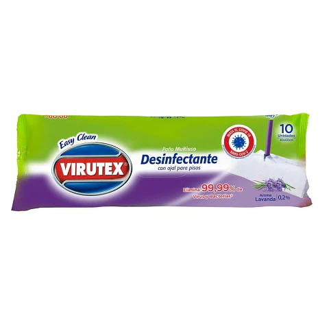 Trapero Húmedo Todo Pisos con Ojal Virutex Lavanda 10 Unid