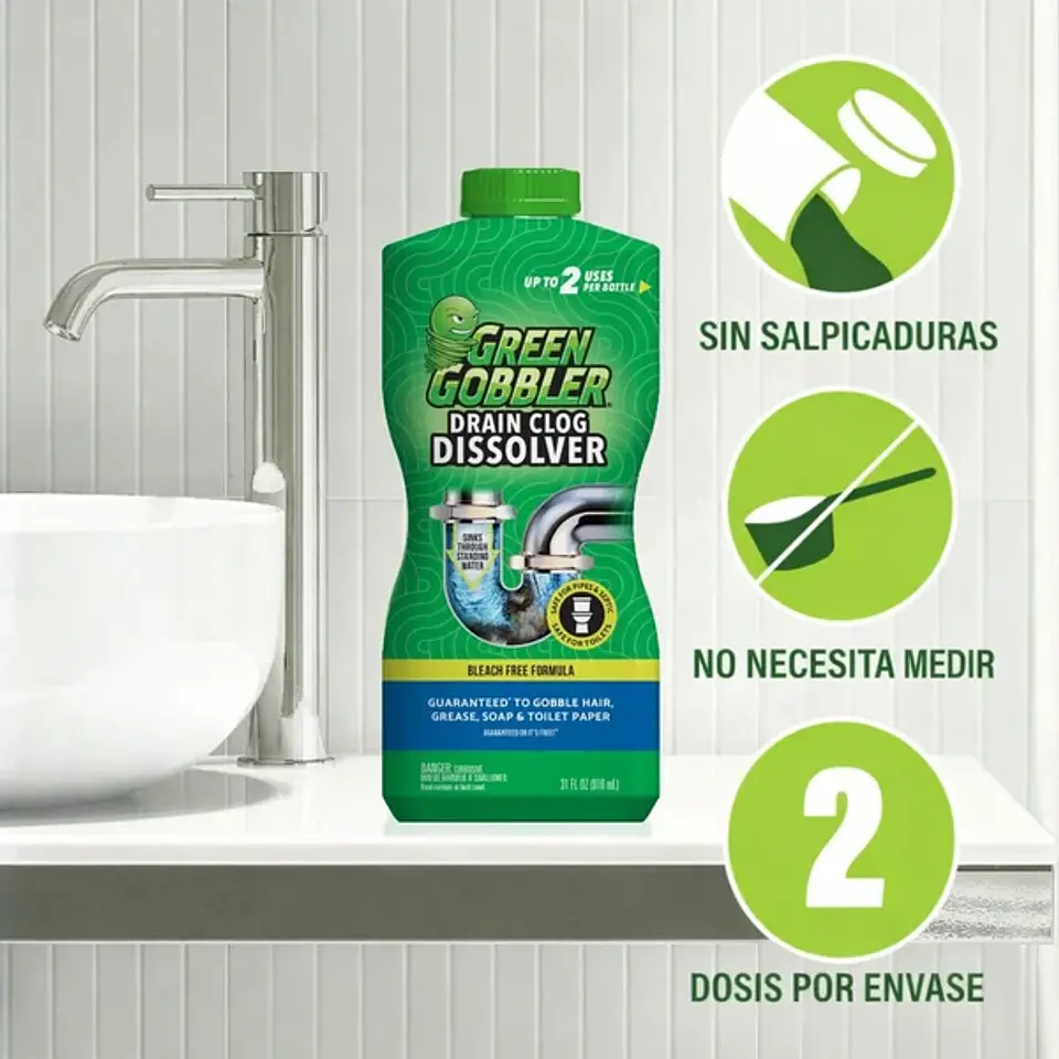 Green Gobbler Destapador Líquido de Cañerías 916 ml 6