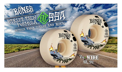 BONES STF PATRICK RYAN CRASH & BURN V4 WIDES 53MM 99A NATURAL