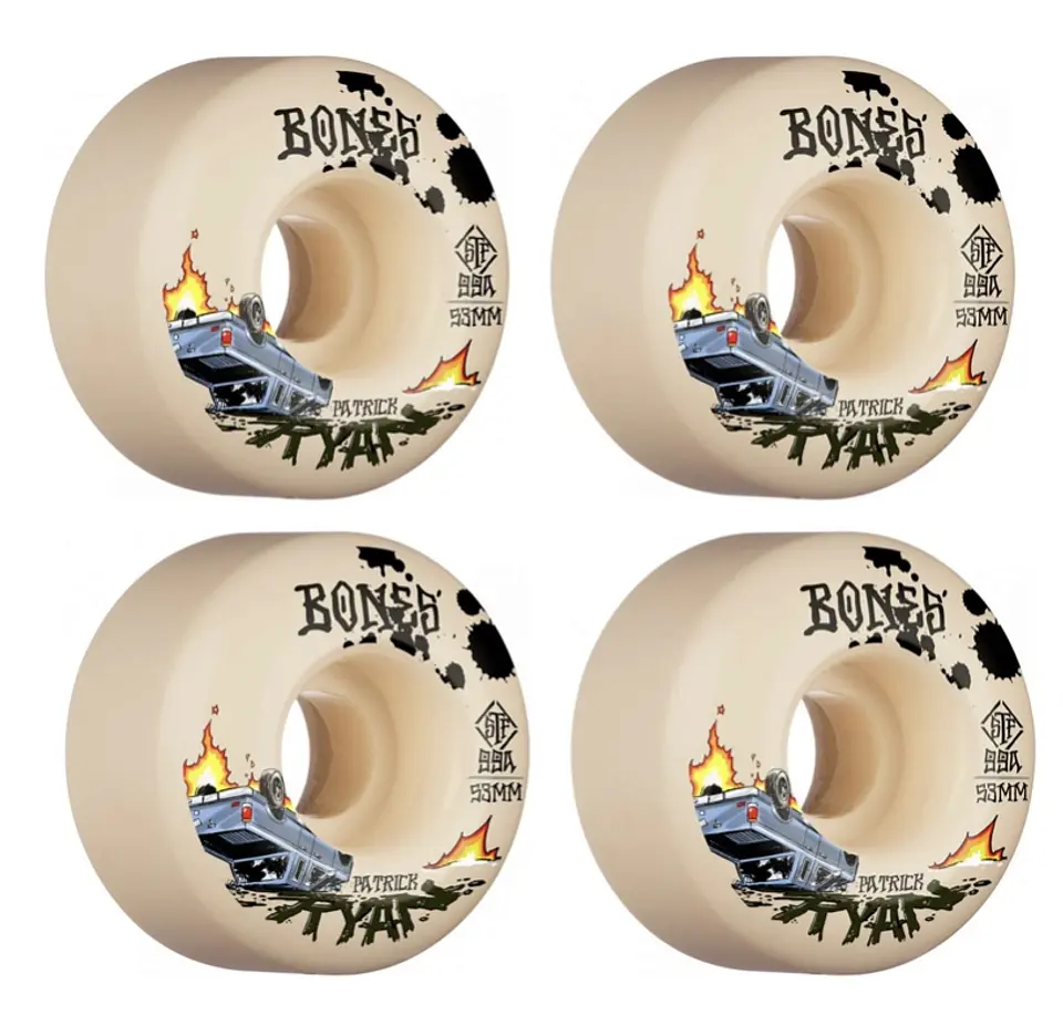 BONES STF PATRICK RYAN CRASH & BURN V4 WIDES 53MM 99A NATURAL 2
