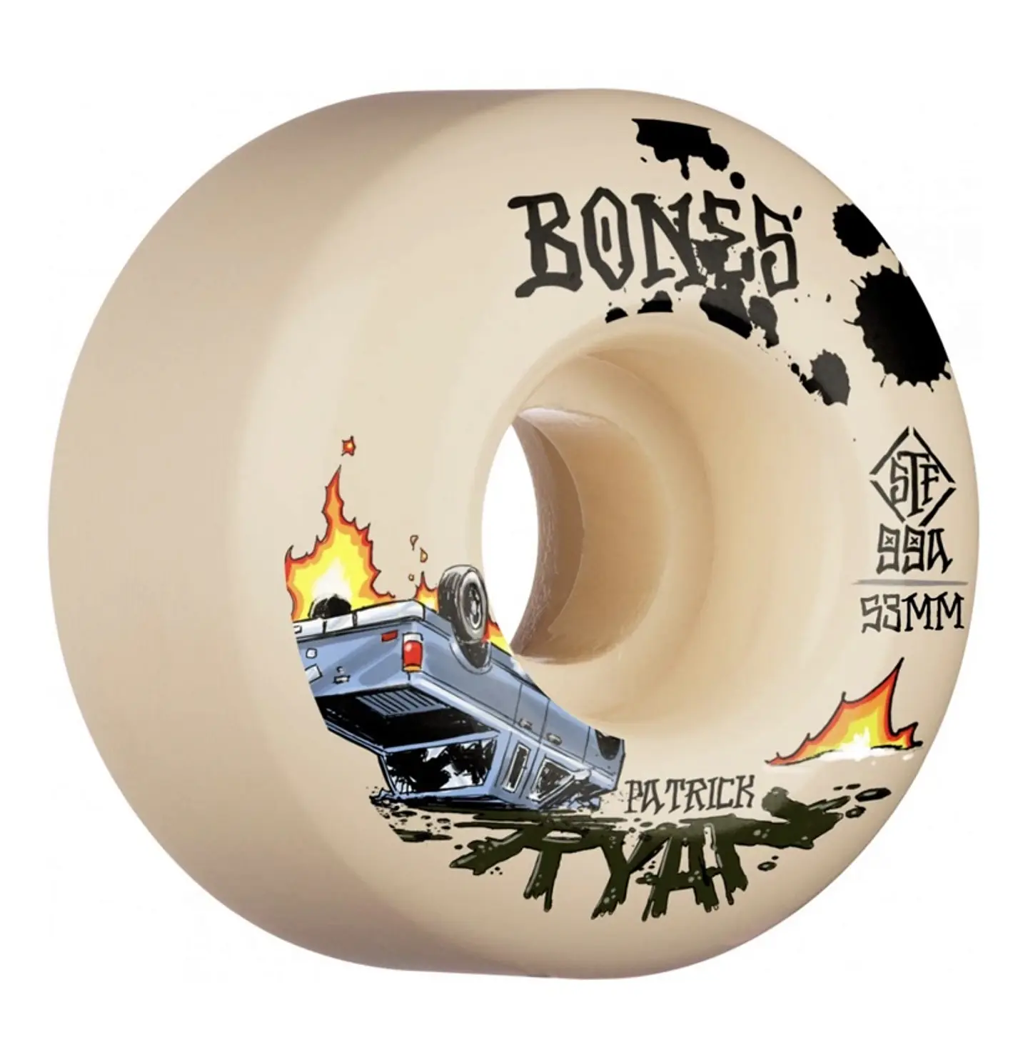 BONES STF PATRICK RYAN CRASH & BURN V4 WIDES 53MM 99A NATURAL 3