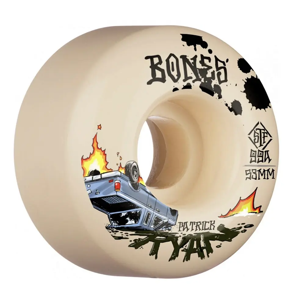 BONES STF PATRICK RYAN CRASH & BURN V4 WIDES 53MM 99A NATURAL 3