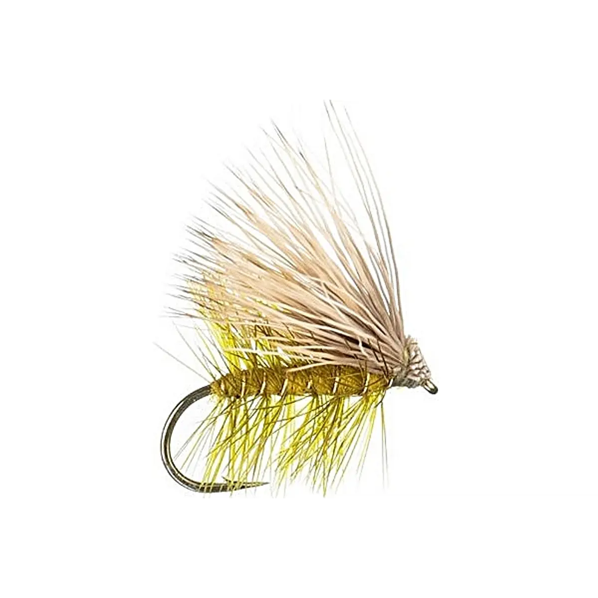 Elk Hair Caddis Dry Flies – Olive, 12 Flies Per Pack For Freshwater Fly Fishing Freshwater Fly Fishing Flies