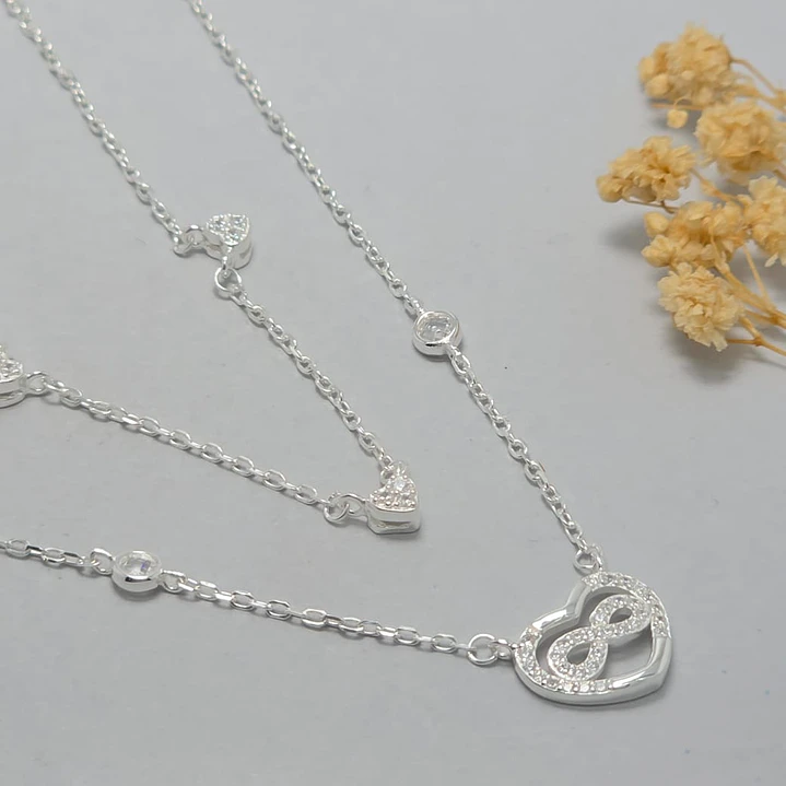 collas doble, corazon con infinito 1
