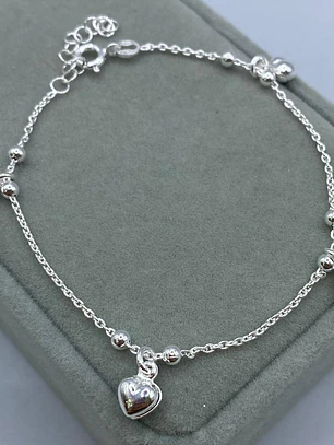pulsera limada con corazon