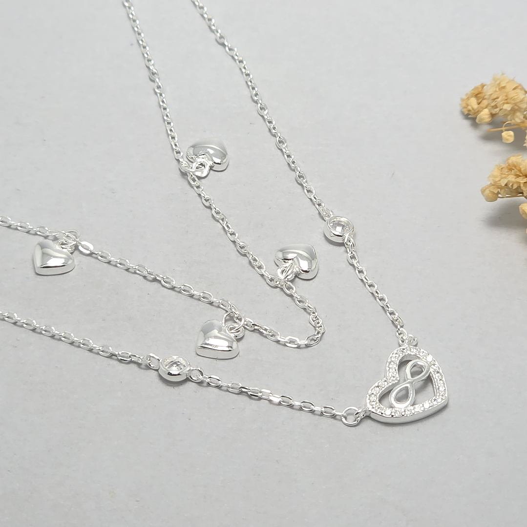 Collar Doble Corazón/Infinito 1