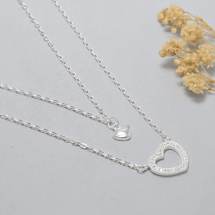Collar Doble Corazón  1