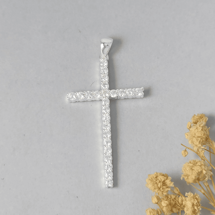 Colgante Cruz Microcircon  1