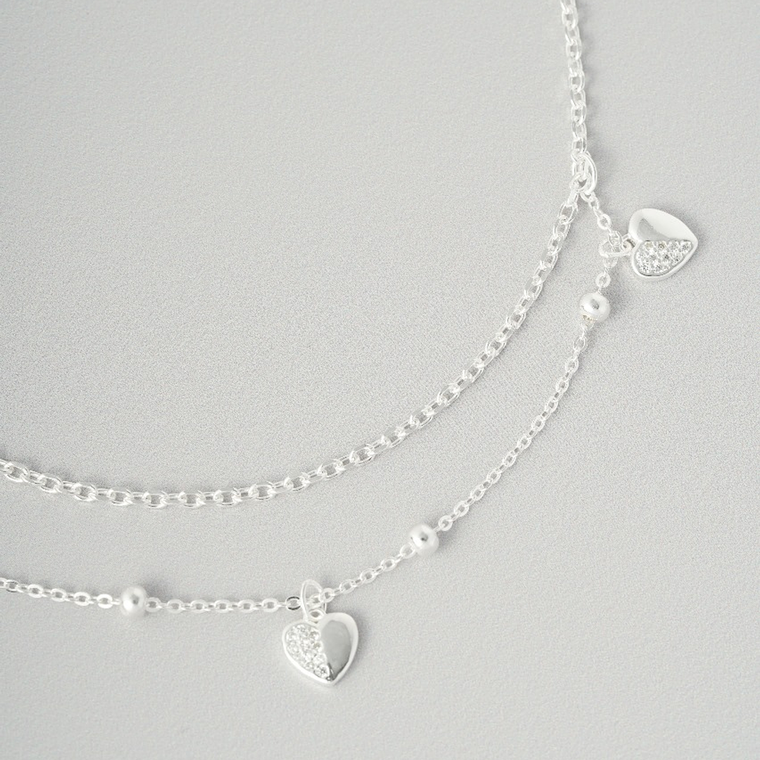 Pulsera Doble Corazón  1