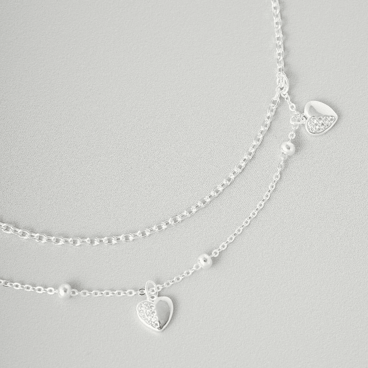 Pulsera Doble Corazón  1