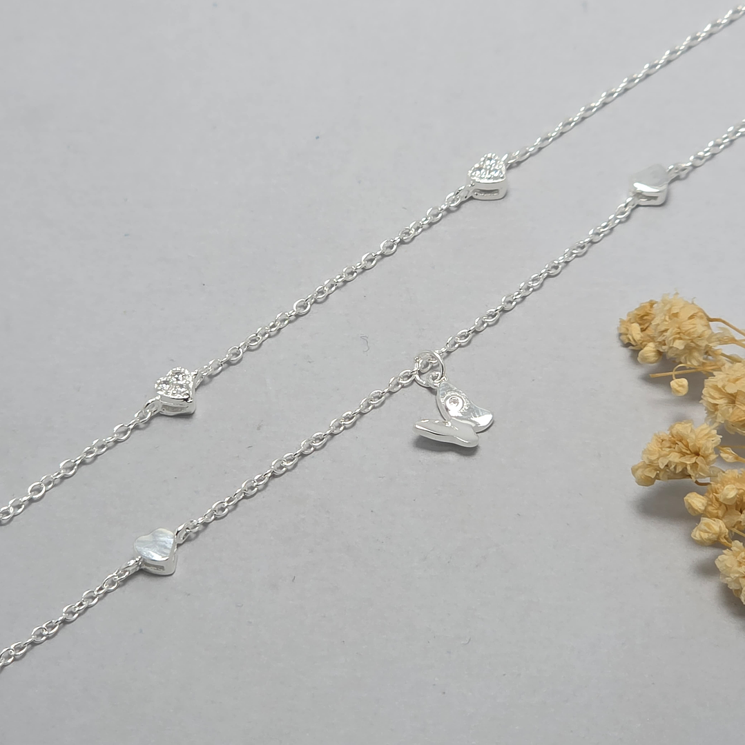 Pulsera Doble Corazón  1