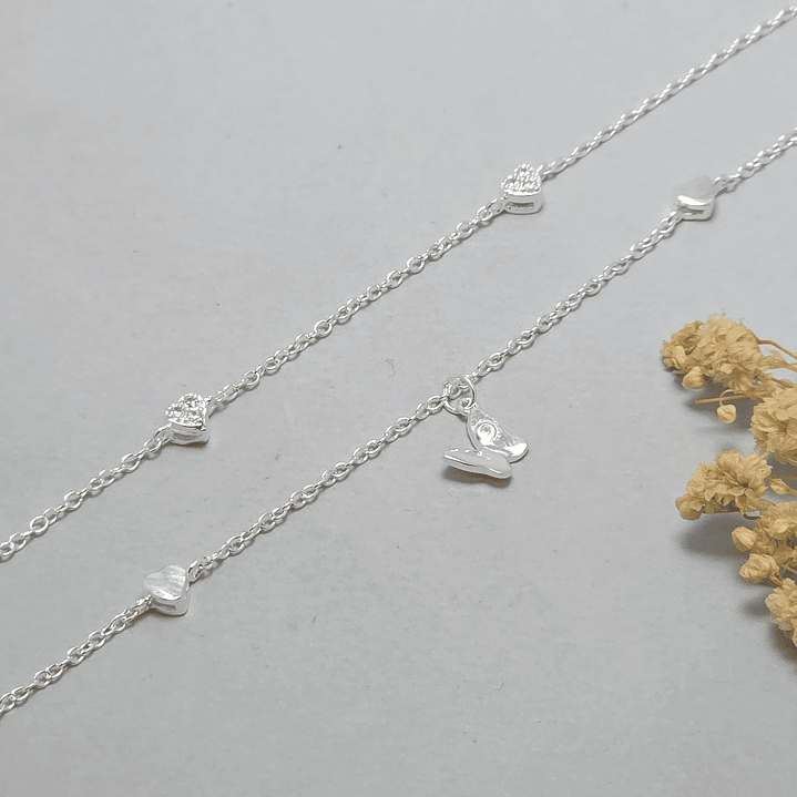 Pulsera Doble Corazón  1