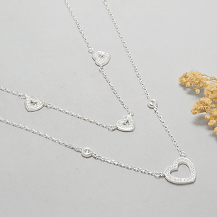 Collar Doble Corazón 