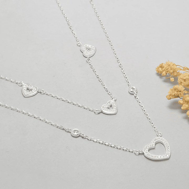 Collar Doble Corazón  1