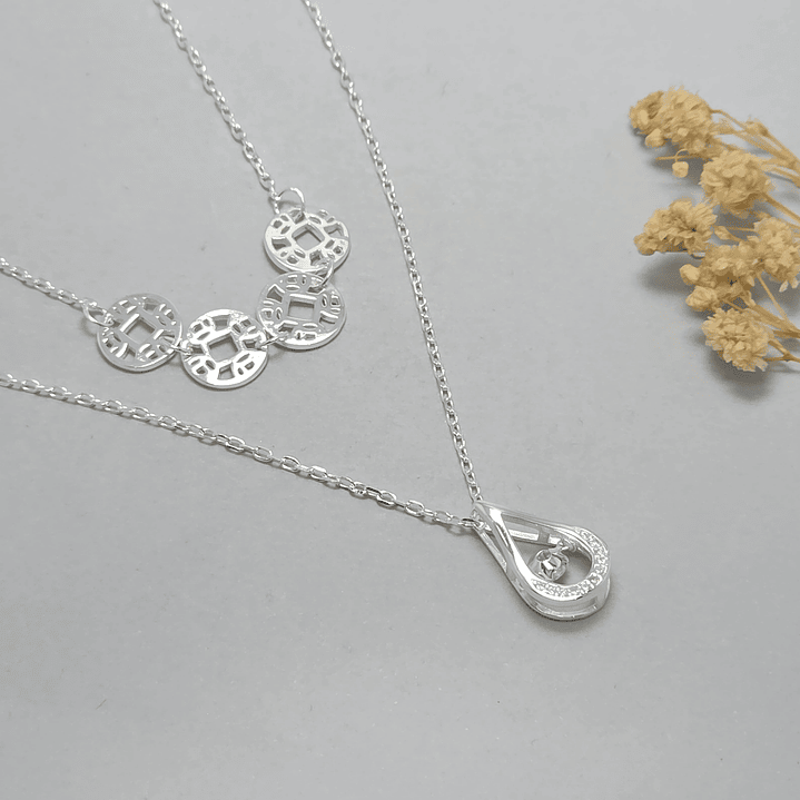 Collar Doble Microcircon  1