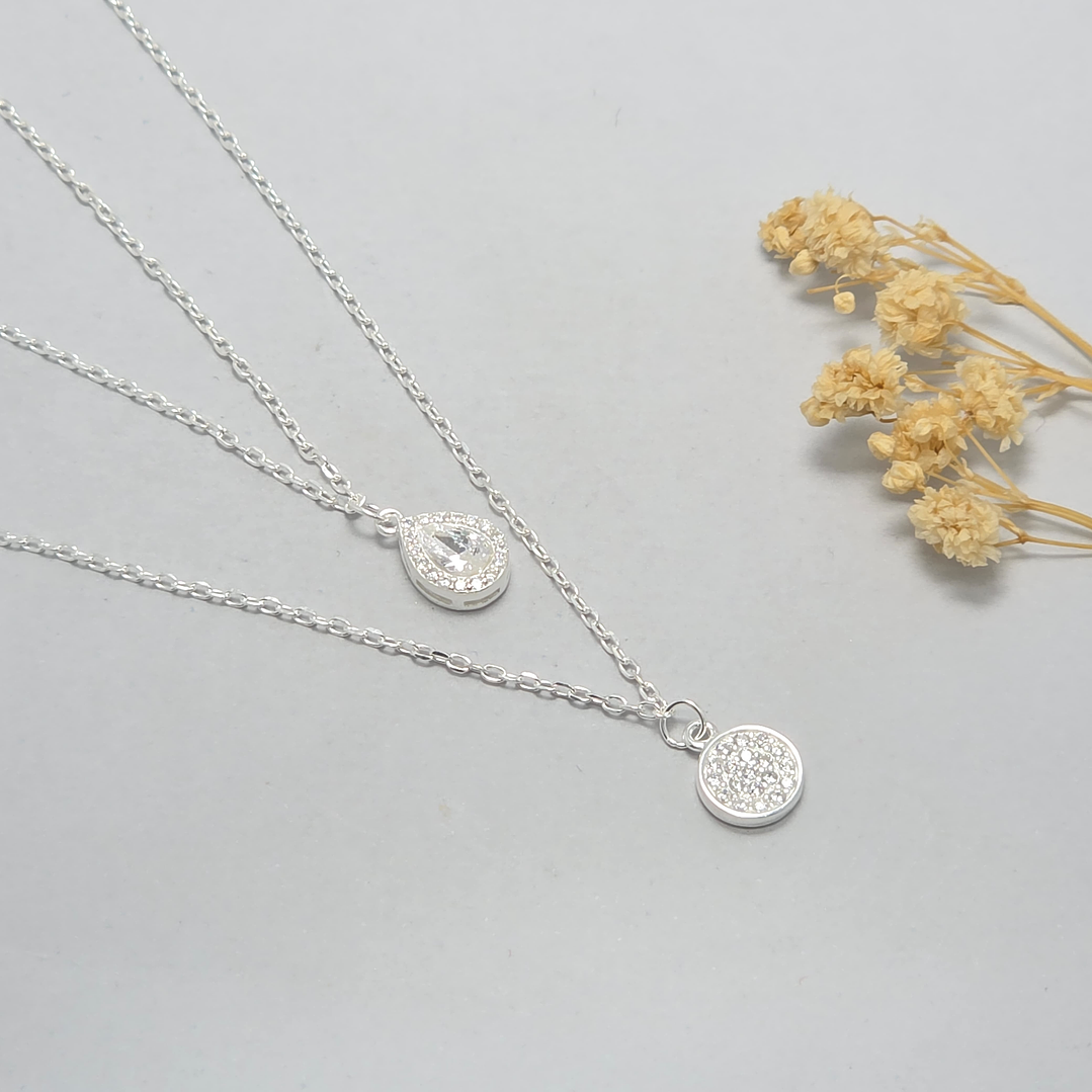 Collar Doble Microcircon  1