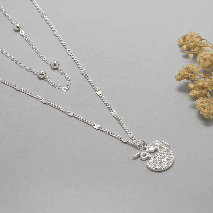 Collar Doble Microcircon  1