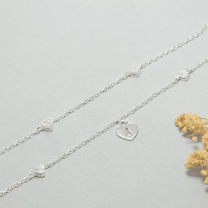 Pulsera Doble Corazón  1