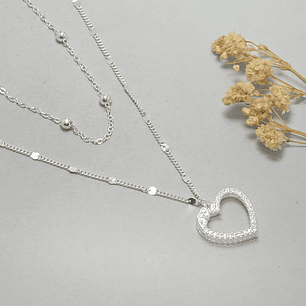 Collar Doble Corazón 