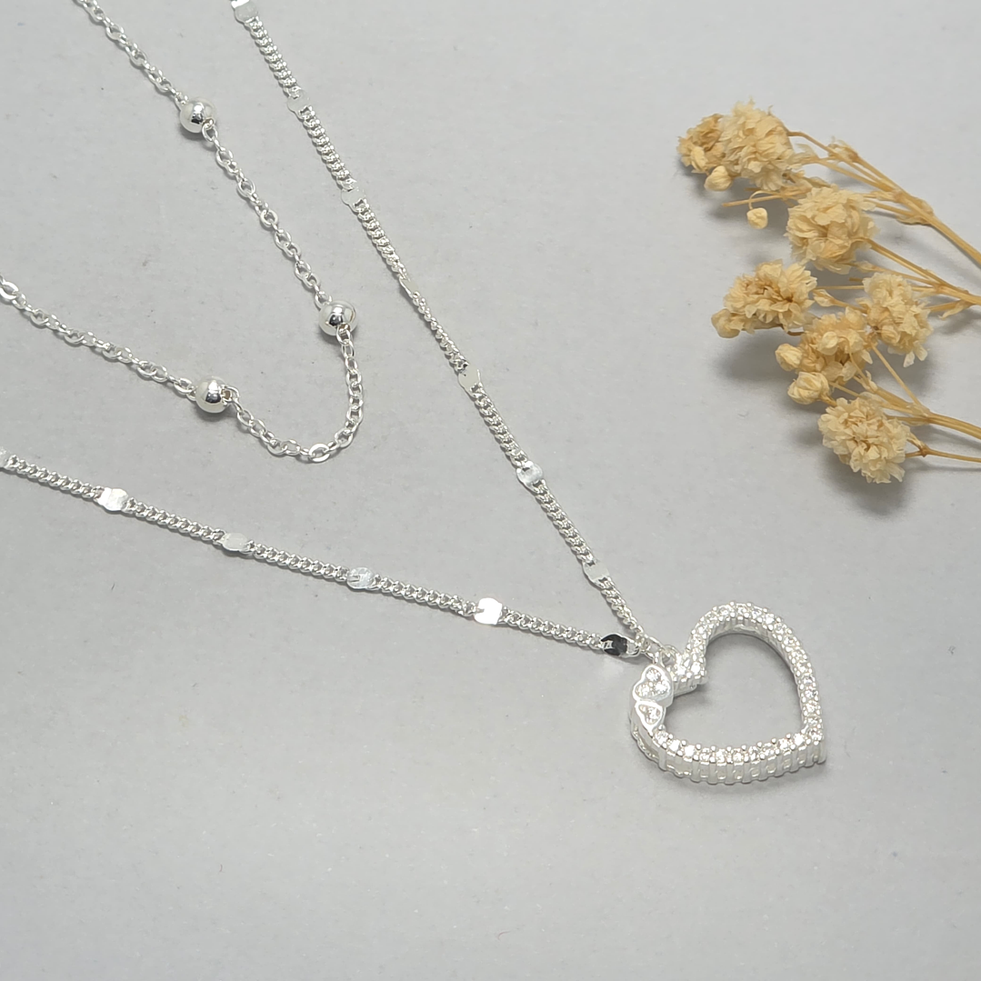 Collar Doble Corazón  1