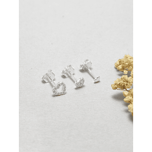 Aro Pegado Triple Corazón 